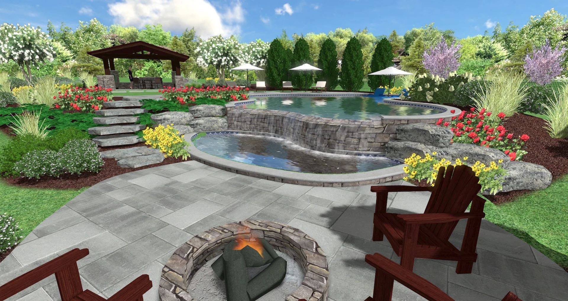 The 3D rendering created to show the client what the finished product would look like.