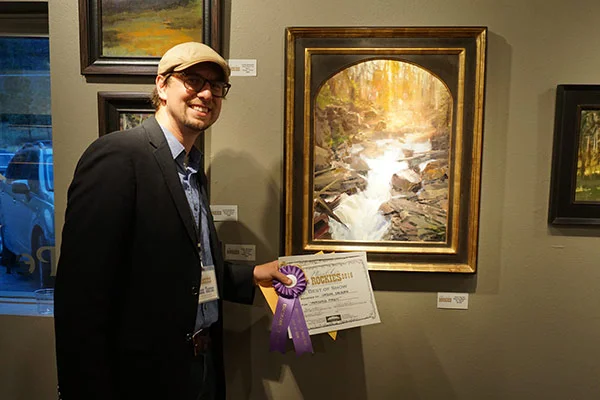 Jason Sacran received Best of Show for "Morning Magic," 18 x 24, oil