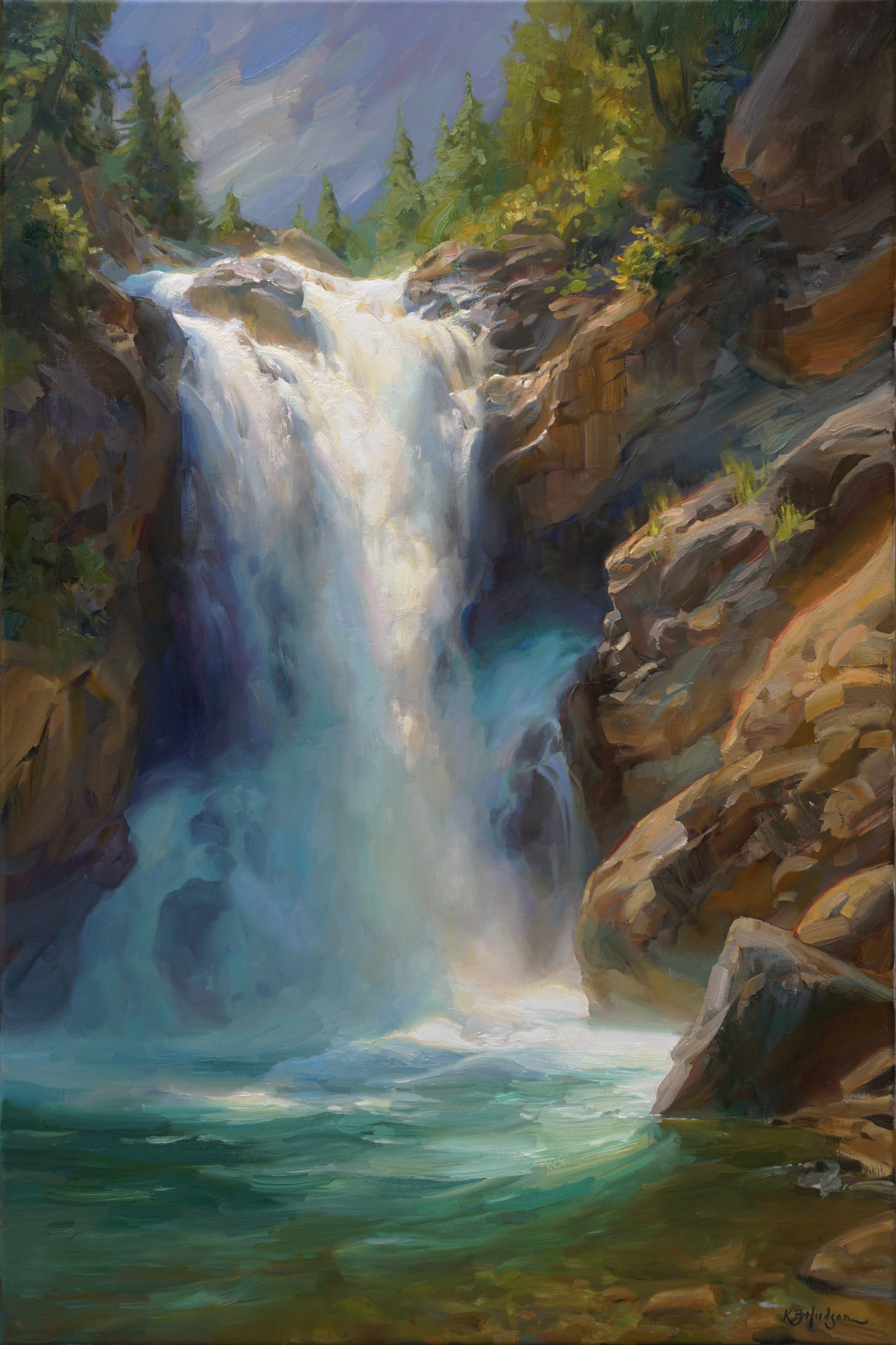 Hudson_Kathleen_Spring Runoff, Running Eagle Falls_36x24_oil.jpeg