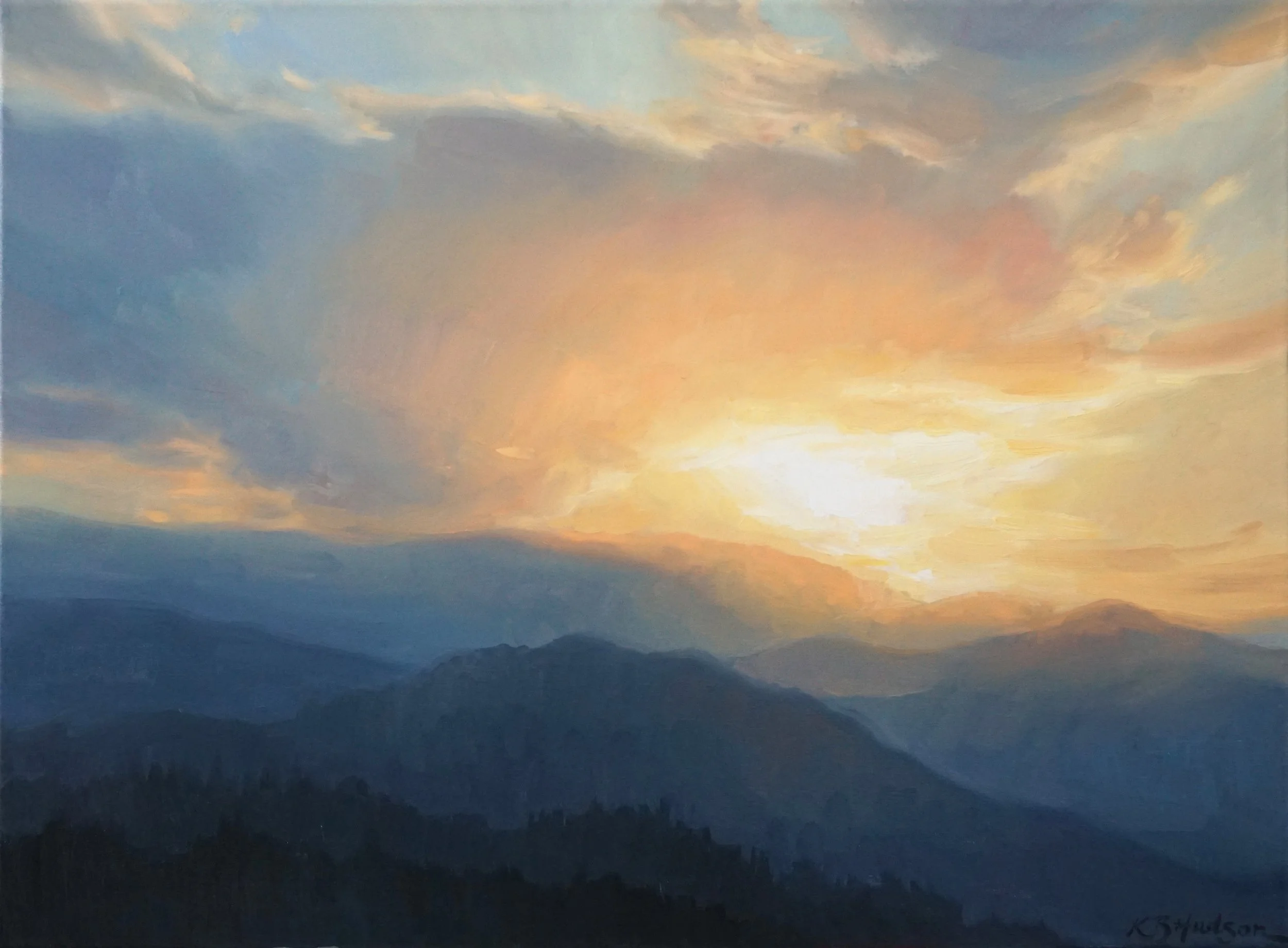 Mountain Sunset 18 x 24 in, oil.JPG