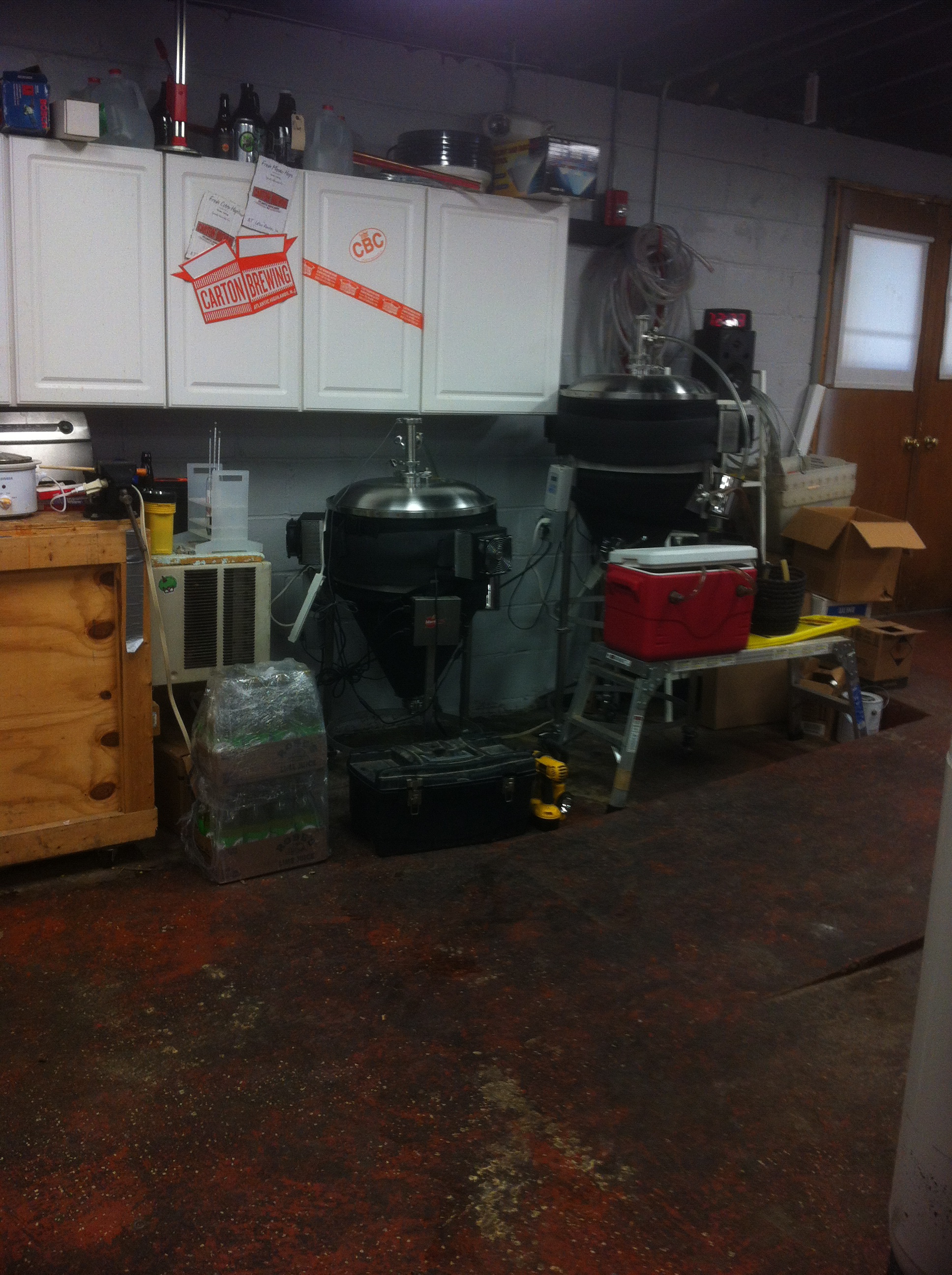 Inside the brewhouse.