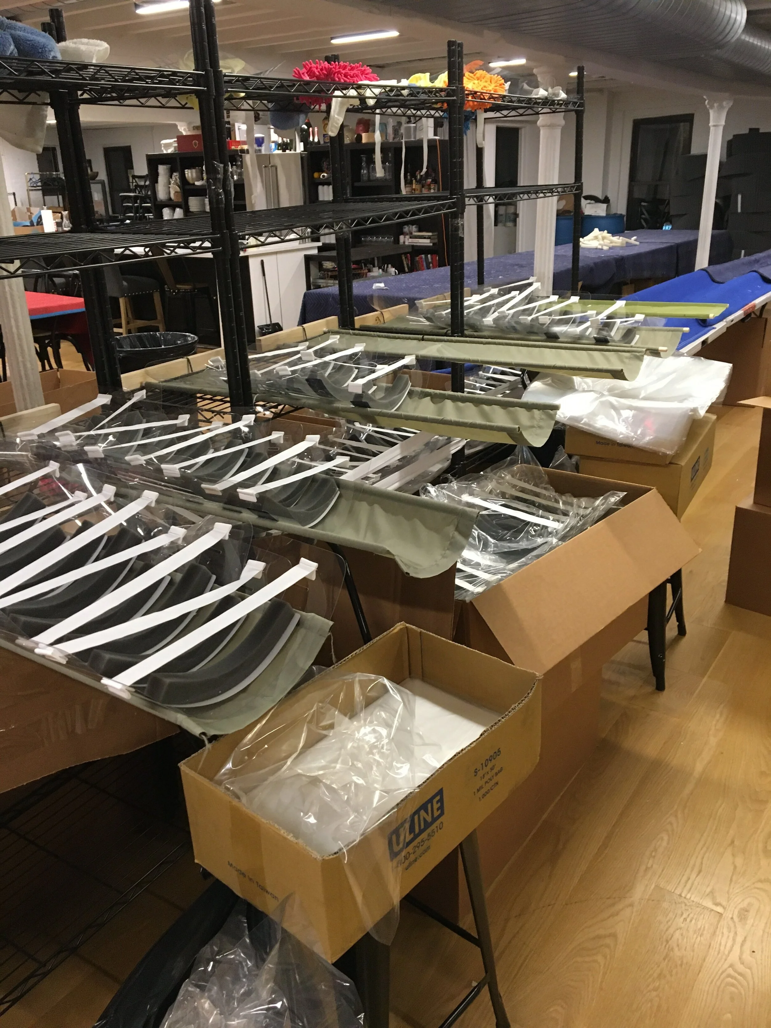 sanitizing station bagging chutes: invented by Alex