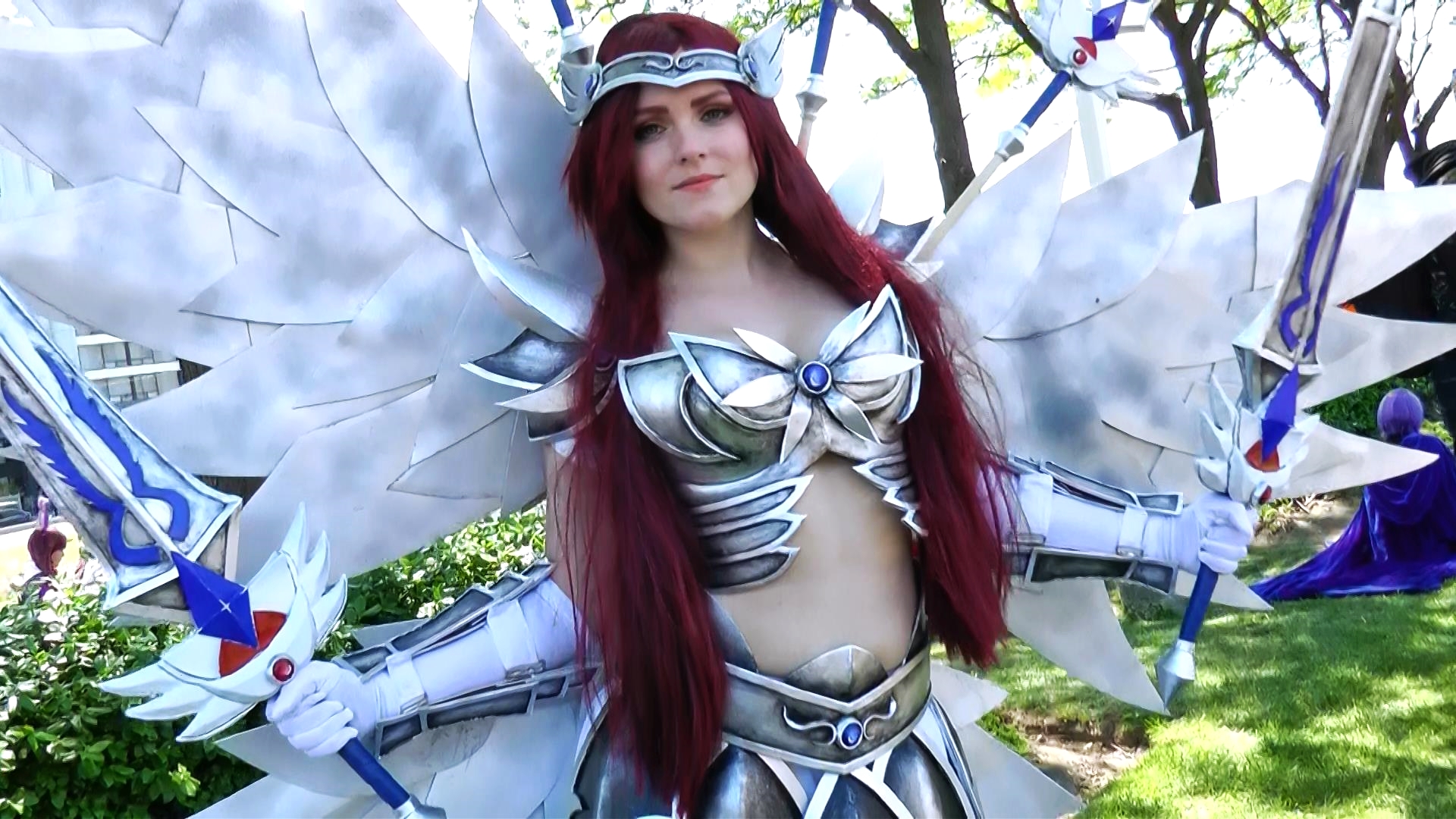  Erza Scarlet from Fairytale looking both fierce and angelic with her wings and swords. 
