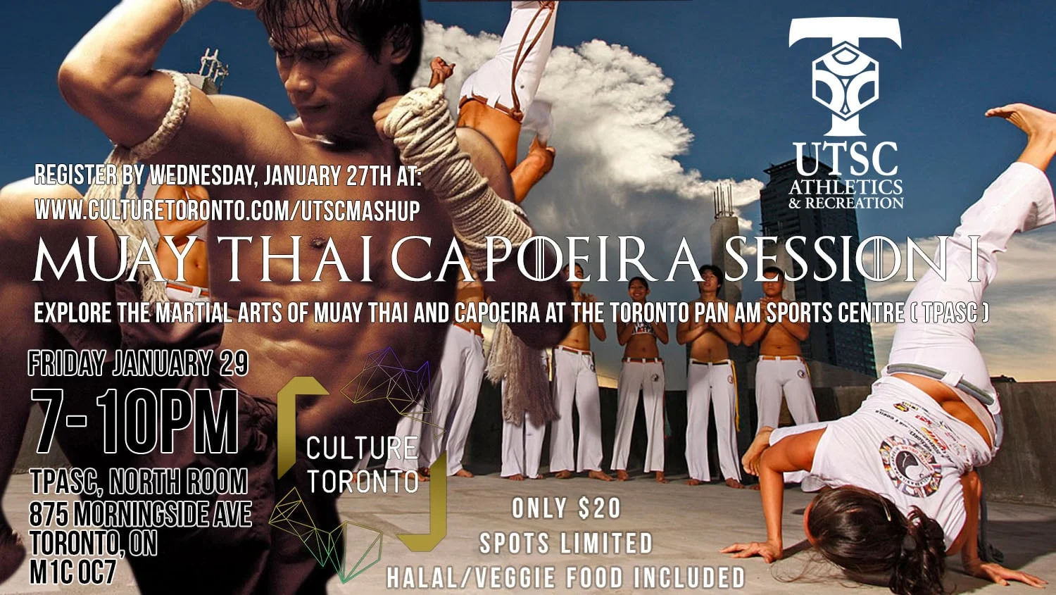 [Jan 29, 7-10pm] UofT Scarborough Exclusive Event: Muay Thai Capoeira Session I