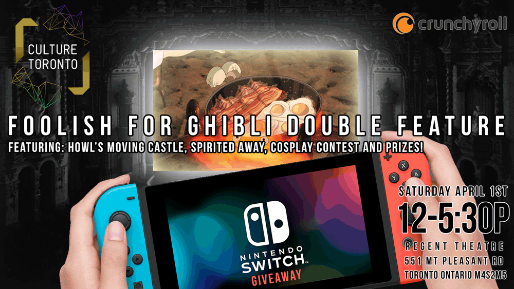 [April 1st, 12-5:30pm] Culture Toronto's Foolish for Ghibli Double Feature!