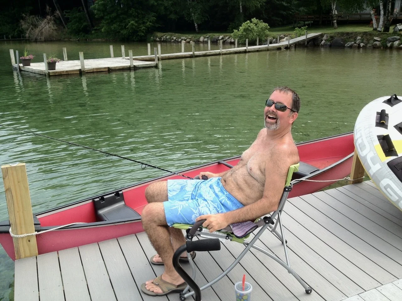  Patrick loved to fish — this picture from our vacation in June 2012. 