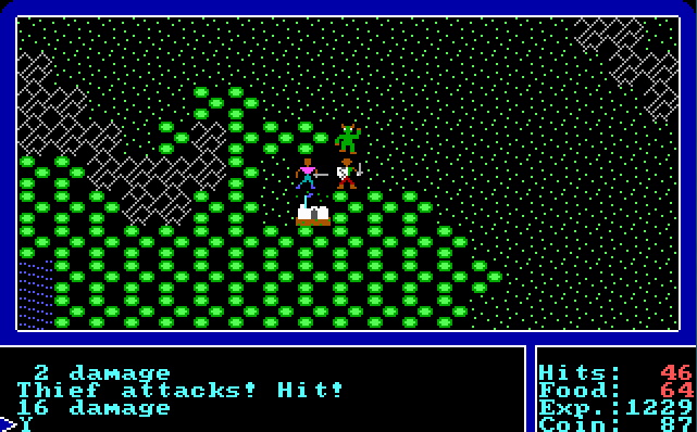 L'Explorateur dans le jeu UItima 1 (1980)