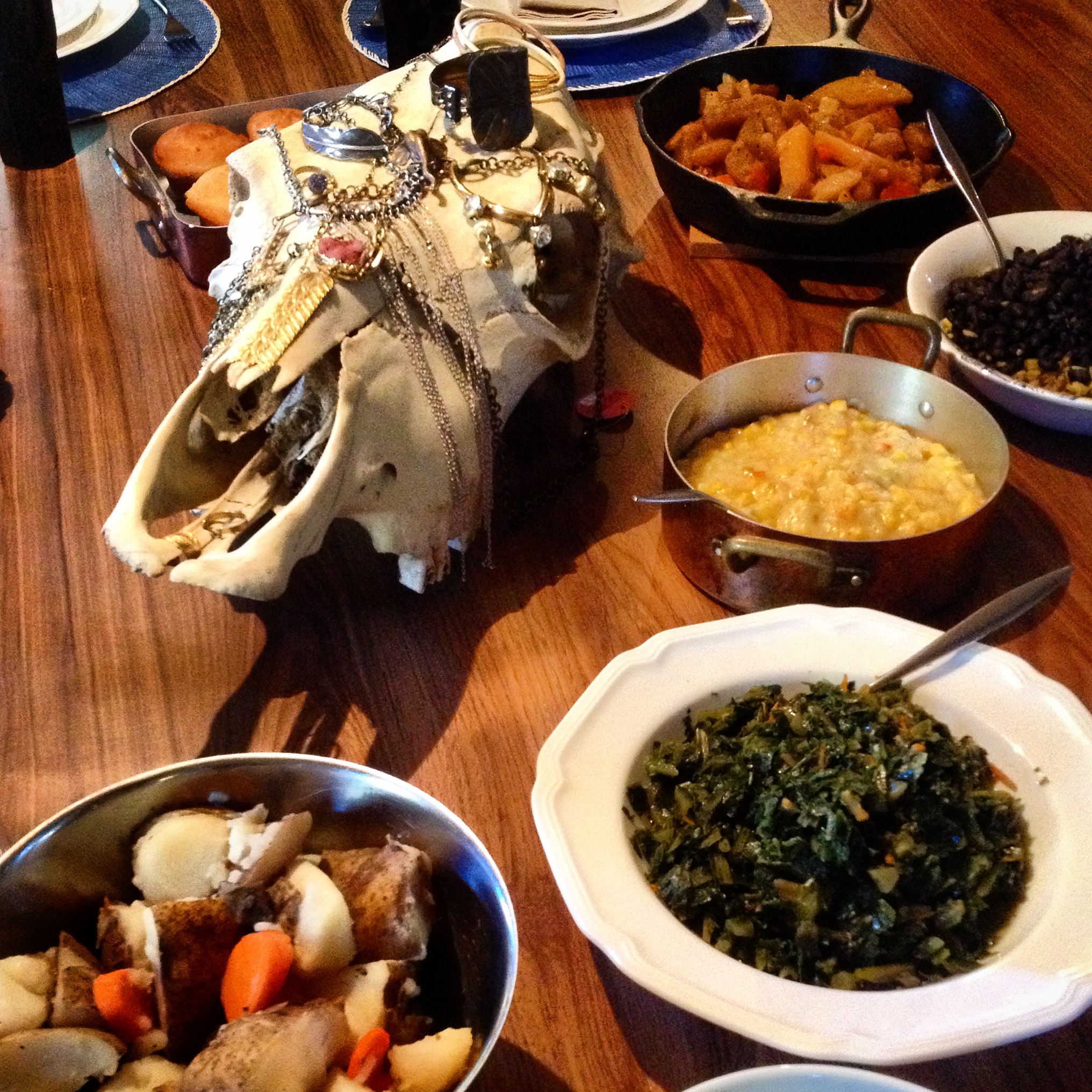 Farmer McGregor (the skull) wears his best Bou Cou for the delicious feast