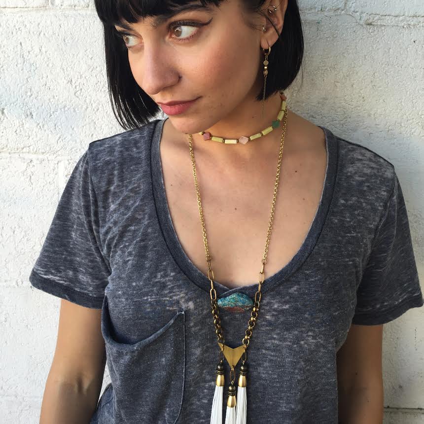 If neutral, earthy tones are more your style, try some natural stones like turquoise.