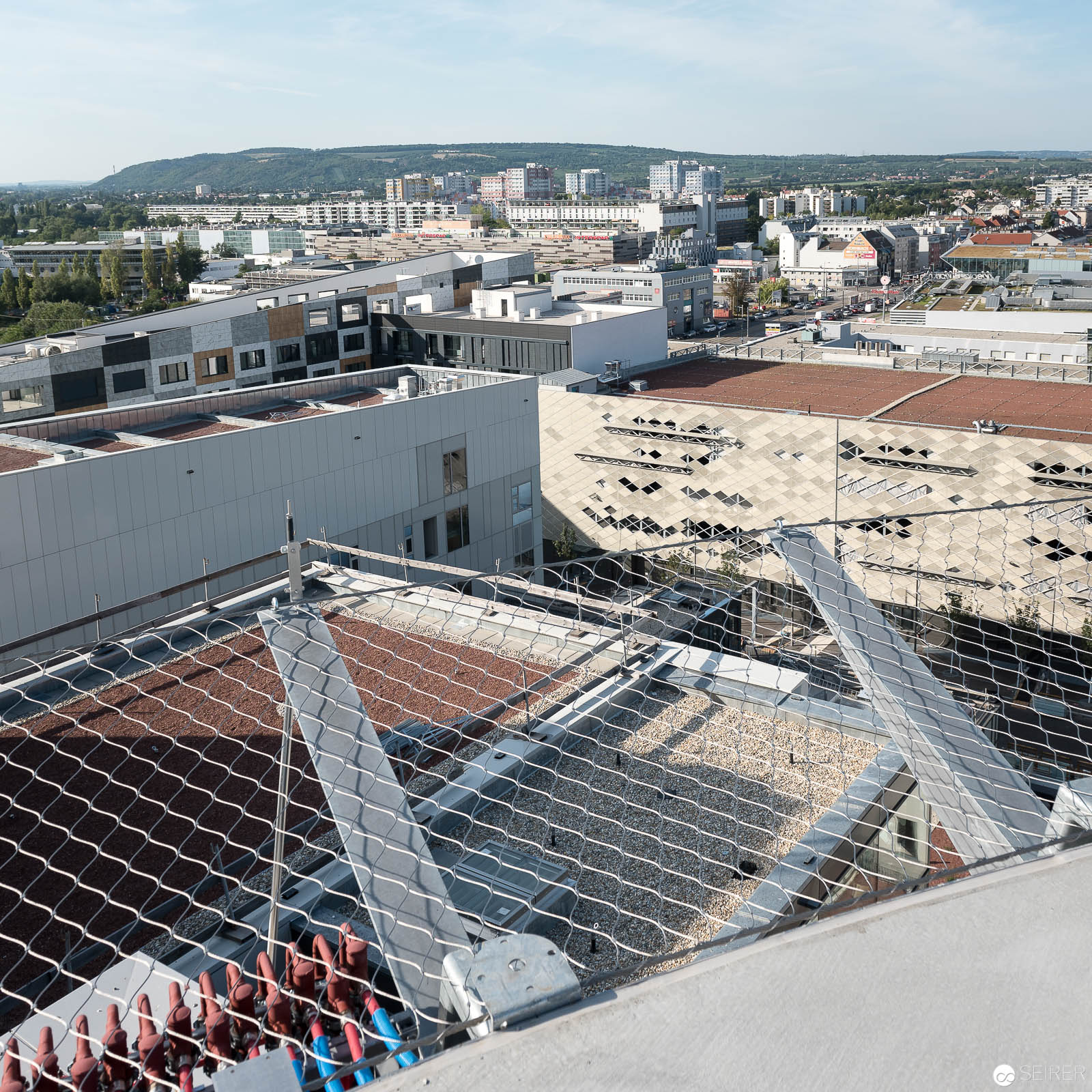 Blick vom Helikopterlandeplatz Krankenhaus Nord