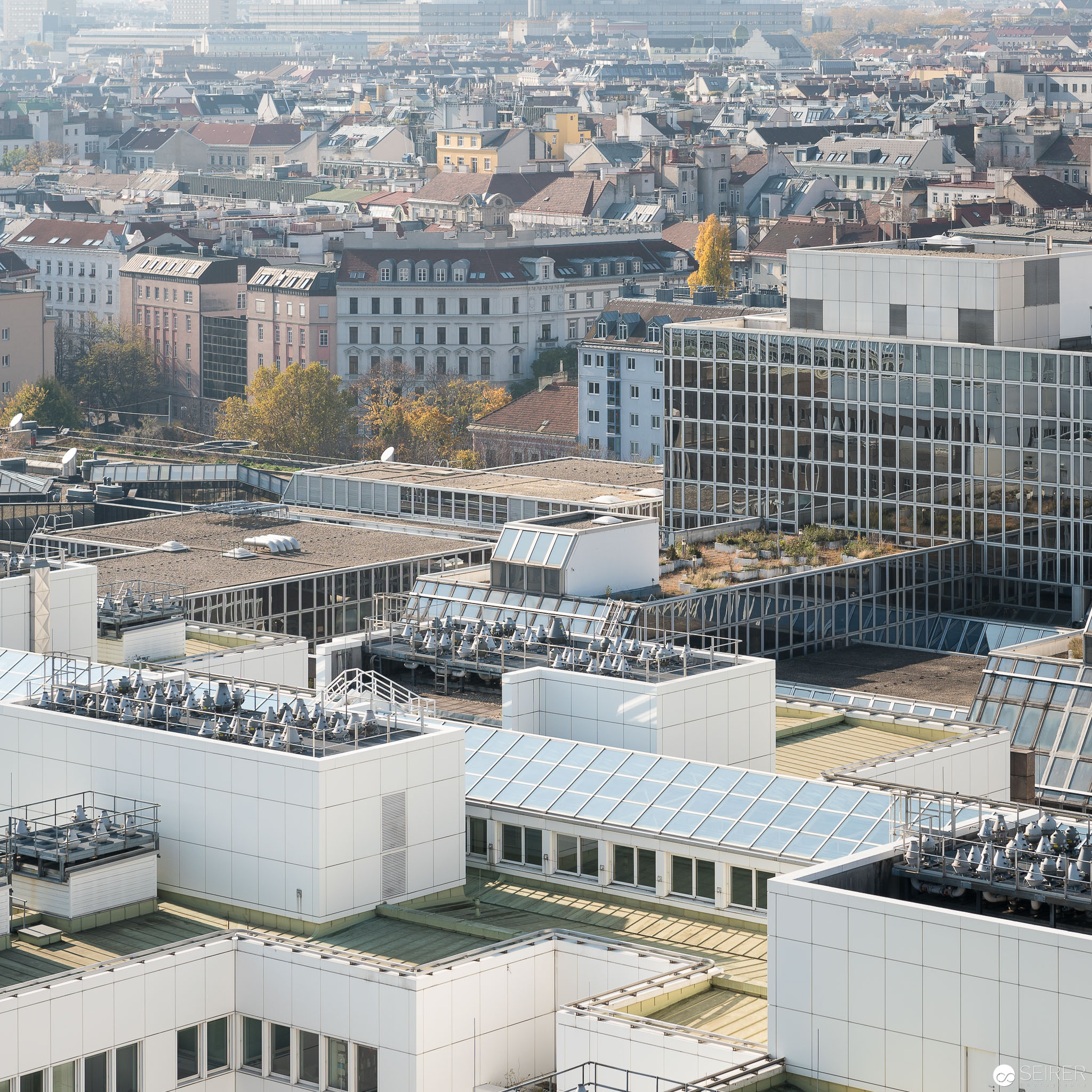 Ehemalige WU Wien - Ausblick vom 14. Stock der Müllverbrennungsanlage Spittelau