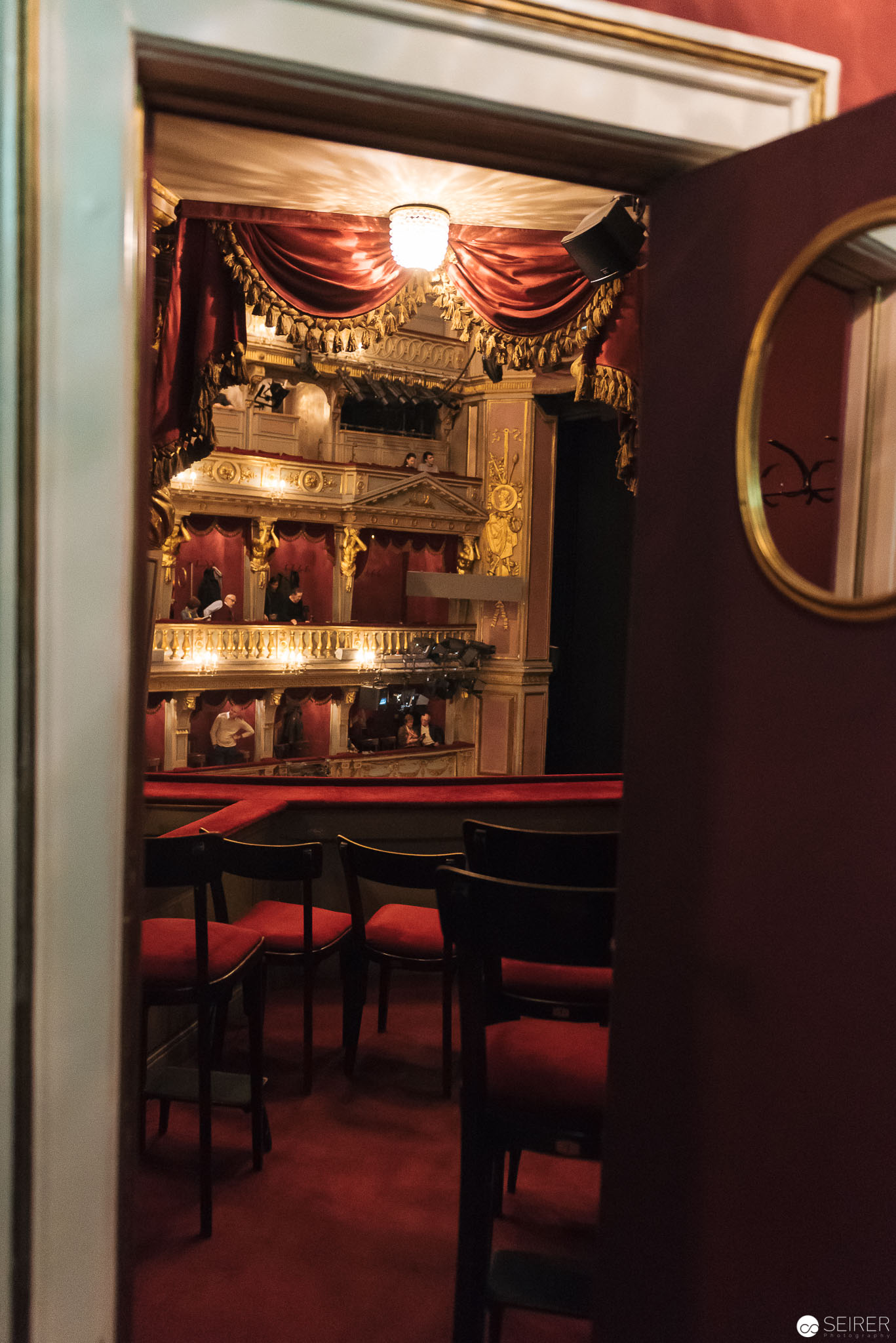 Blick in einer Loge im Theater an der Wien