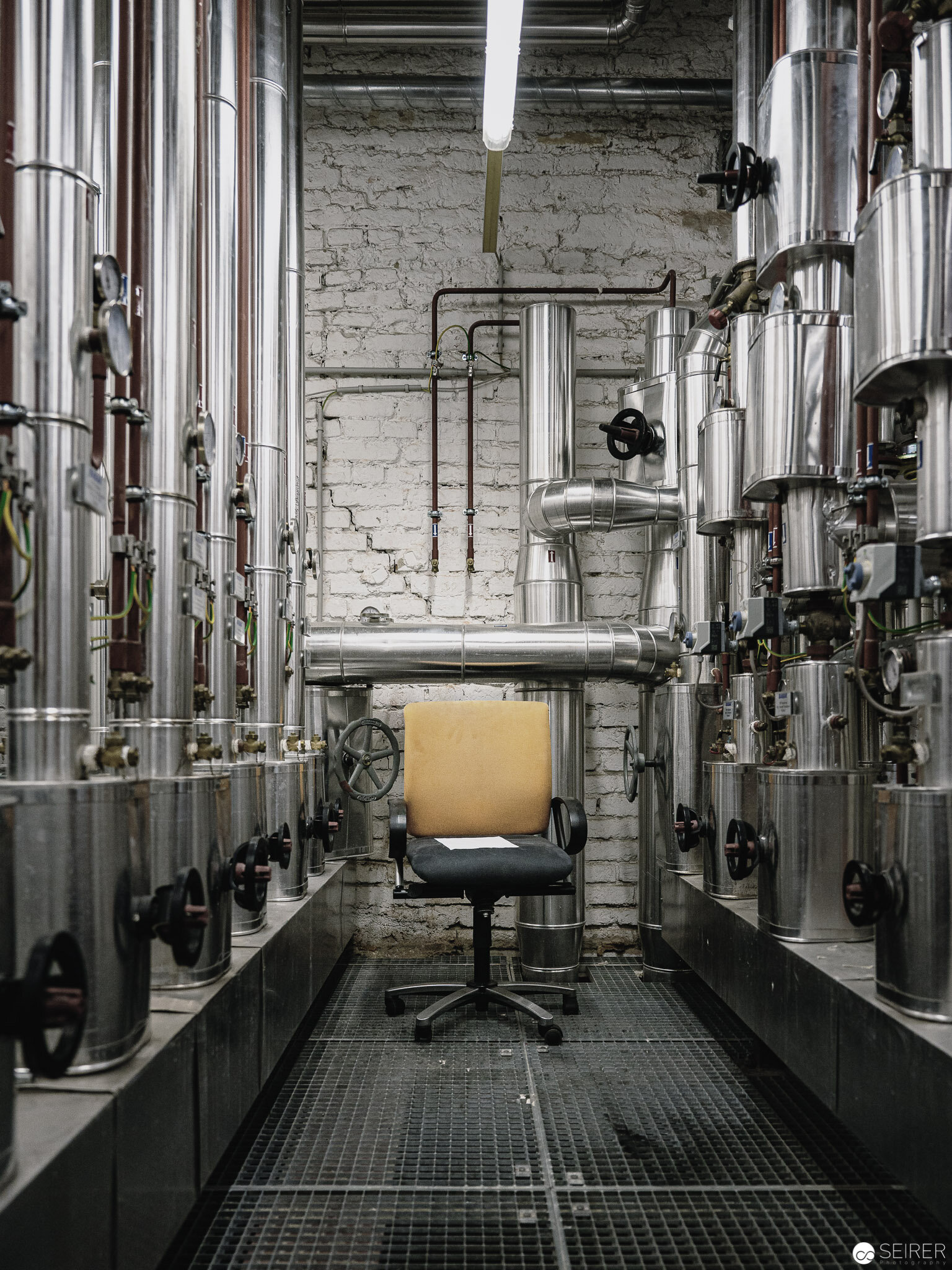 Nicht jedermanns Sache, dieser Arbeitsplatz in einem der Heizzentren des Konzerthauses ;)