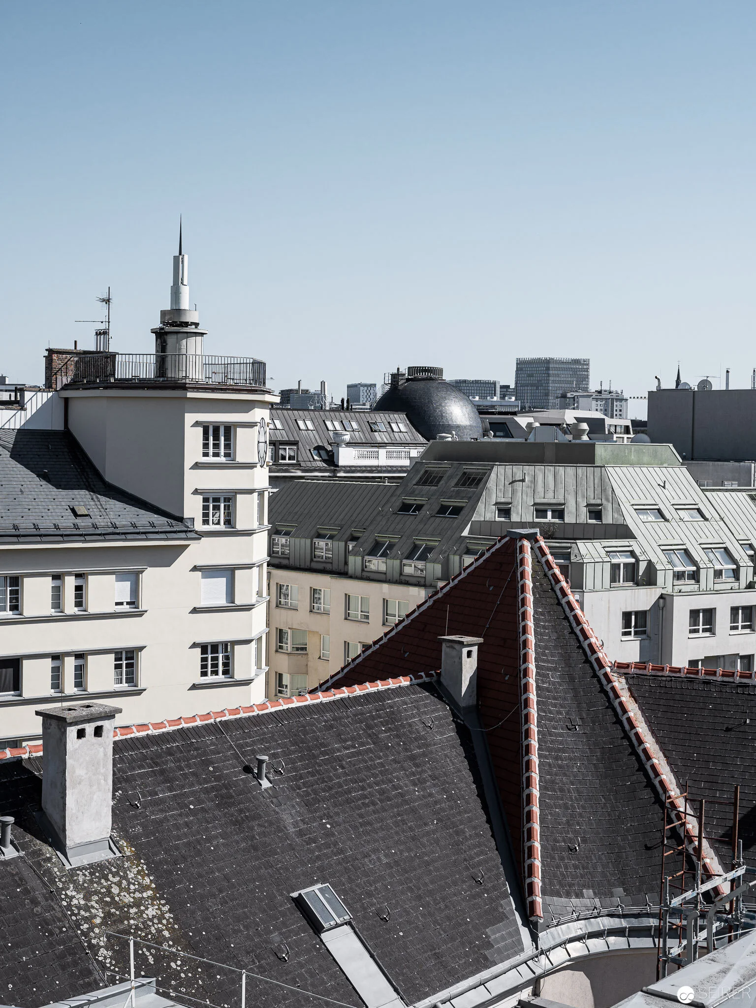 Blick vom Dach des Konzerthauses in Wien