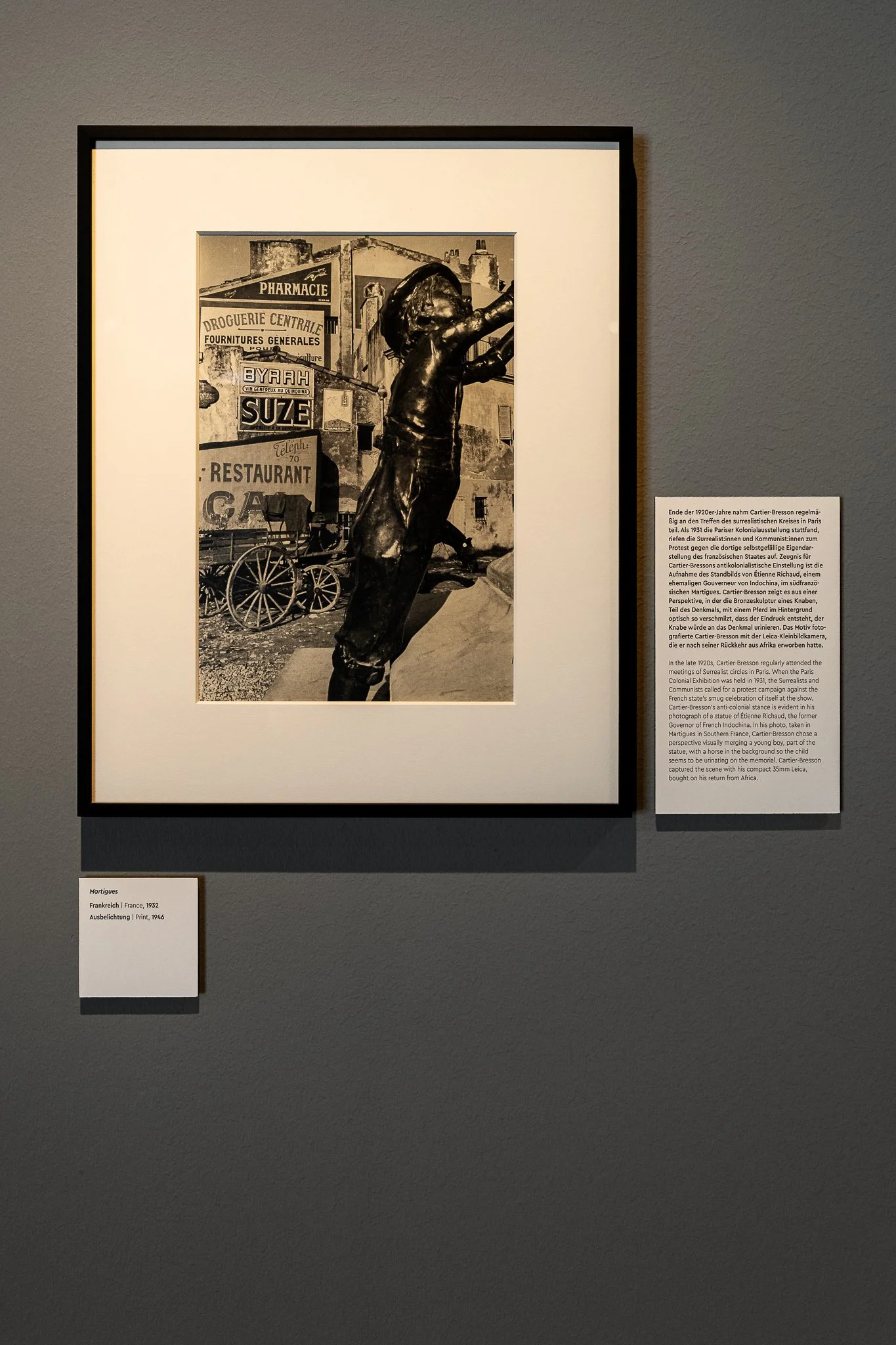 Exhibition View "Watch! Watch! Watch!" Henri Cartier-Bresson, FOTO ARSENAL Vienna