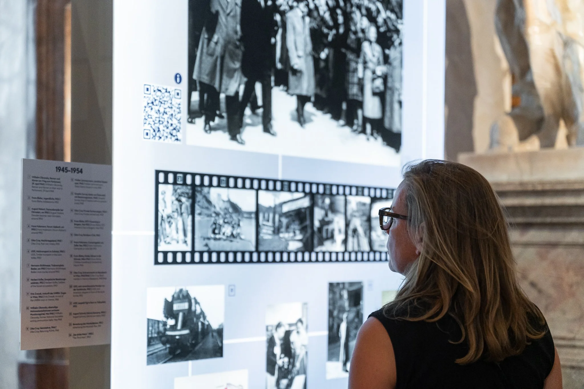 Exhibition view "A Century in Pictures. Austria 1925-2025", Österreichische Nationalbibliothek, Prunksaal