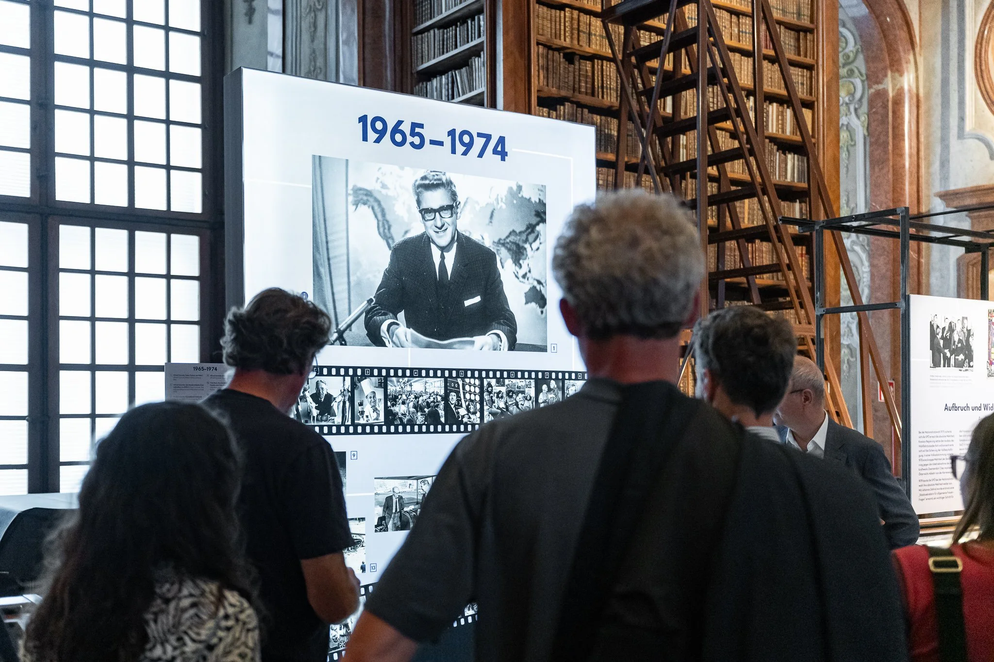 Exhibition view "A Century in Pictures. Austria 1925-2025", Österreichische Nationalbibliothek, Prunksaal