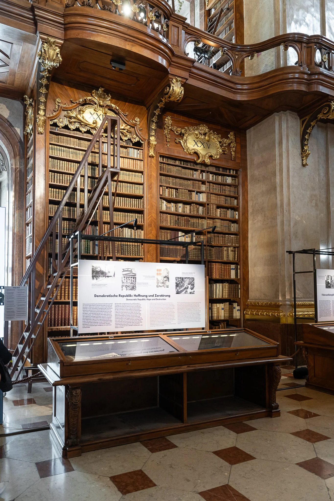 Exhibition view "A Century in Pictures. Austria 1925-2025", Österreichische Nationalbibliothek, Prunksaal