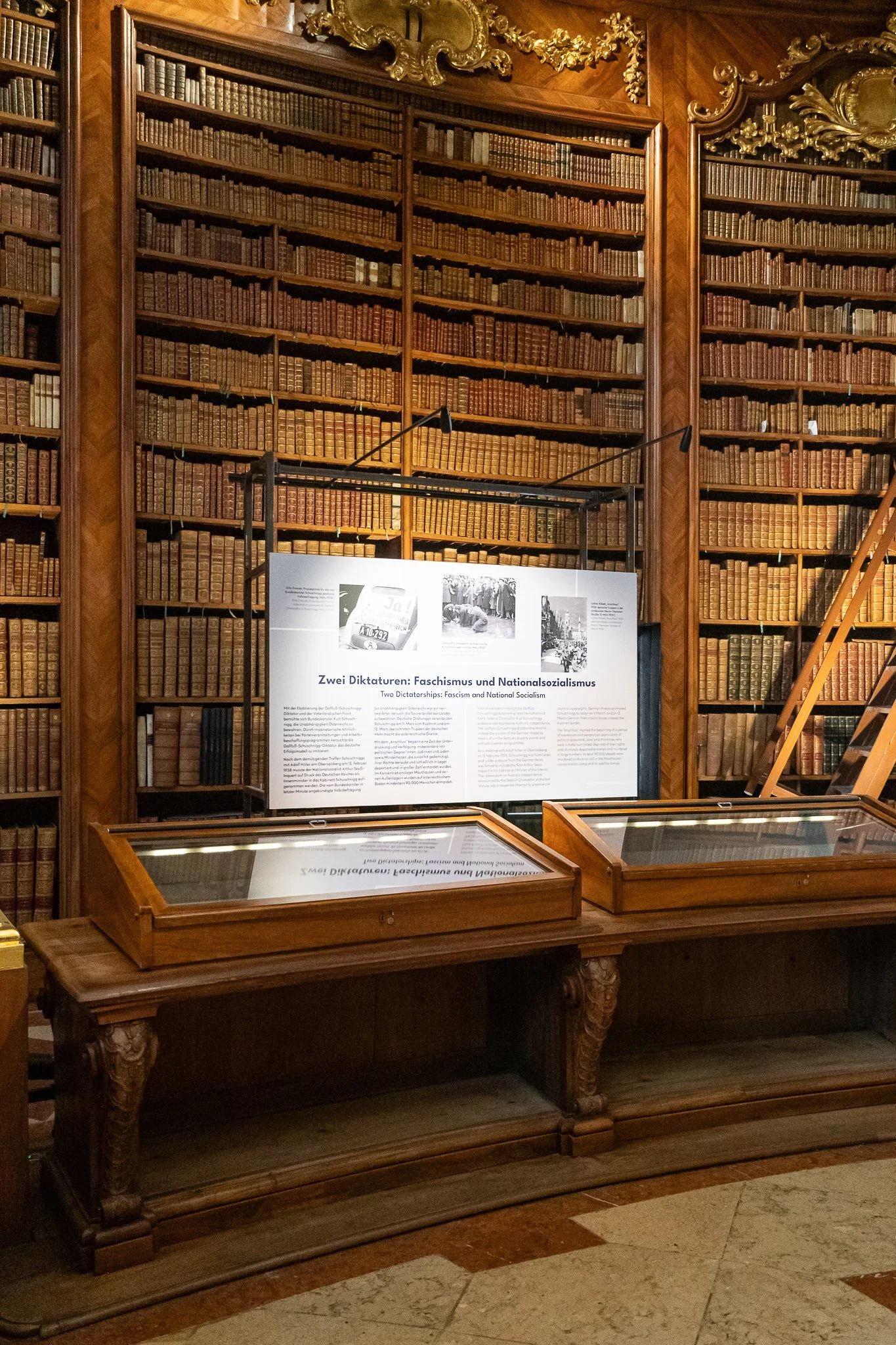 Exhibition view "A Century in Pictures. Austria 1925-2025", Österreichische Nationalbibliothek, Prunksaal