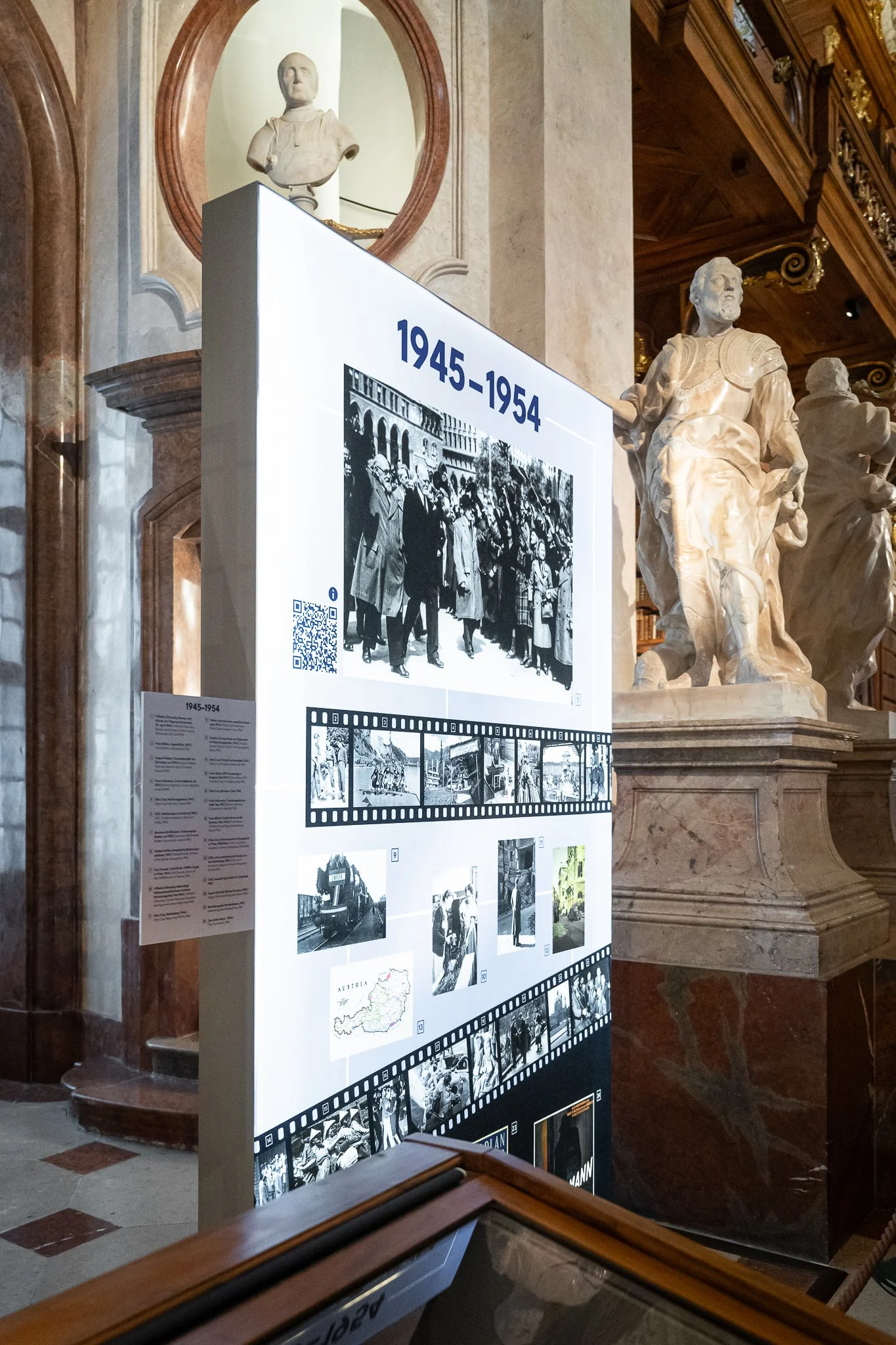 Exhibition view "A Century in Pictures. Austria 1925-2025", Österreichische Nationalbibliothek, Prunksaal