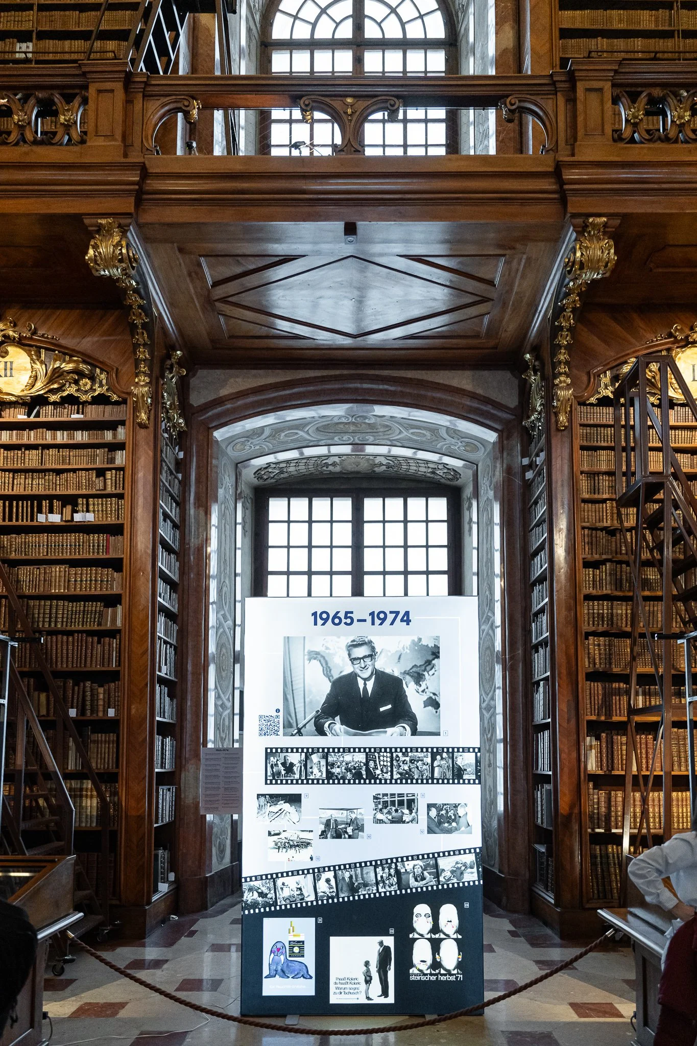Exhibition view "A Century in Pictures. Austria 1925-2025", Österreichische Nationalbibliothek, Prunksaal