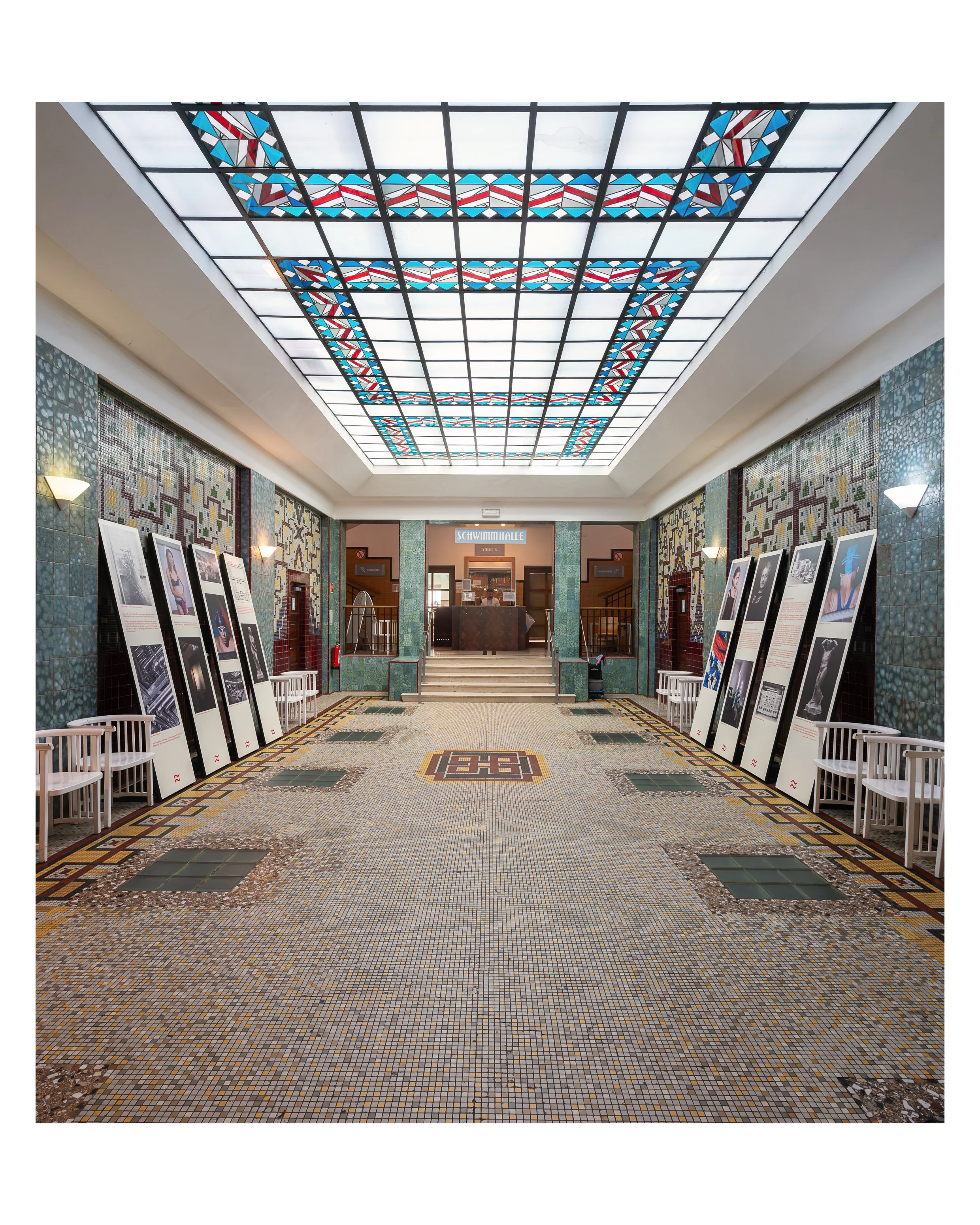Exhibition View “Michael Rathmayr. 100 Jahre Amalienbad“. Exhibition Opening, FOTO ARSENAL WIEN, 2026