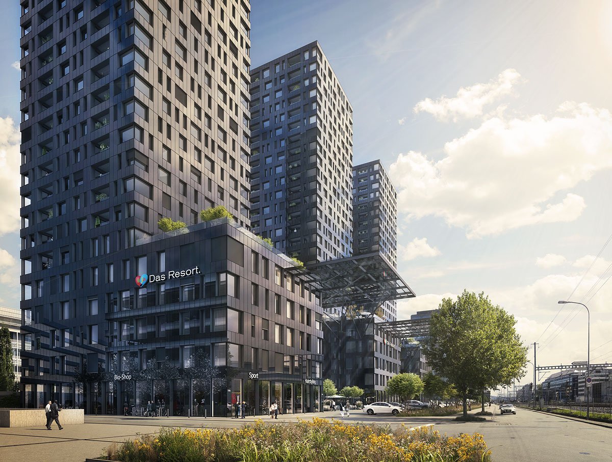 A-ja Zürich. Das City-Resort. - Zukunft des Wohnens in Zürich-Altstetten: Die Vulcano-Türme