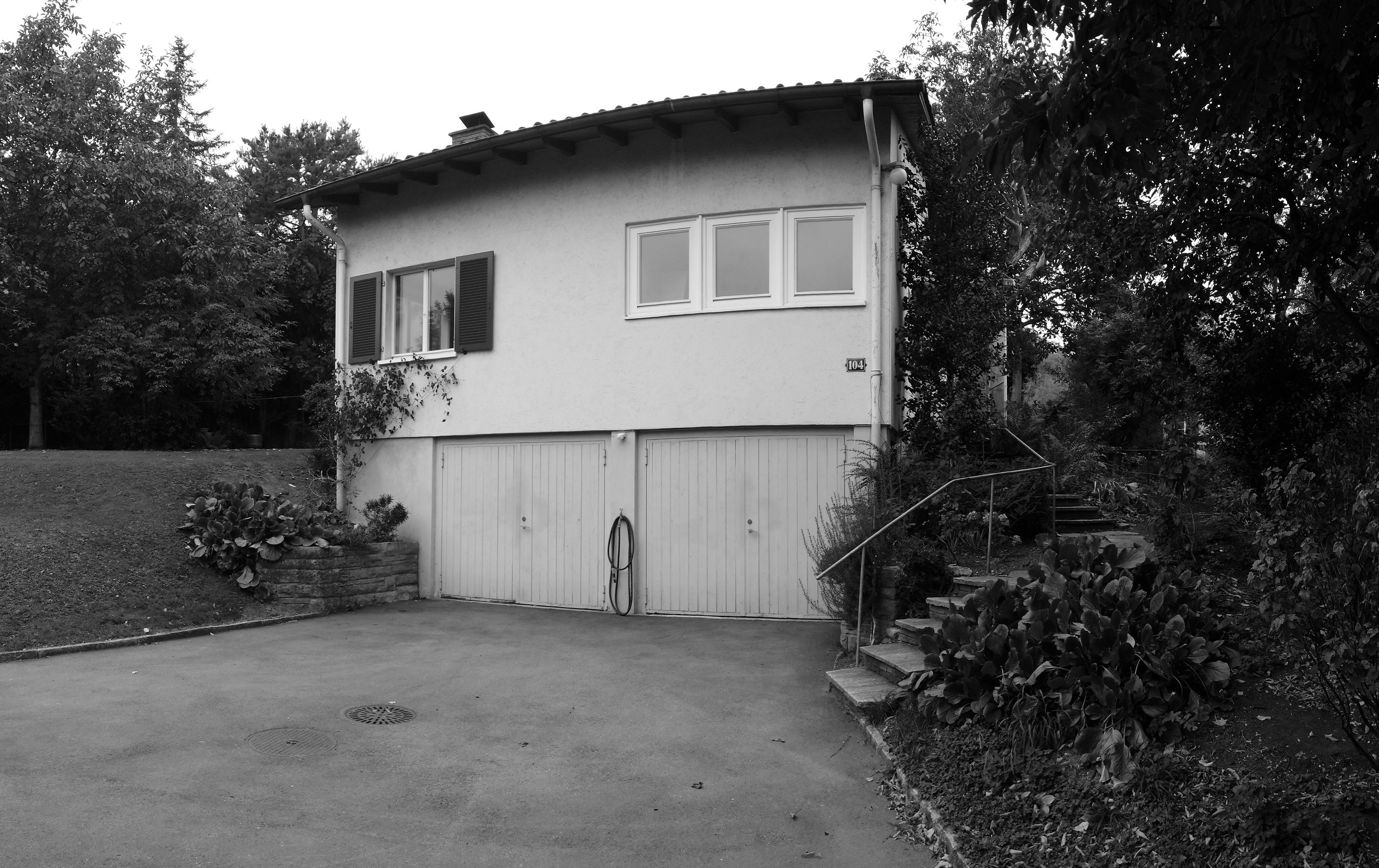 Ostfassade des Hauses vor dem Umbau