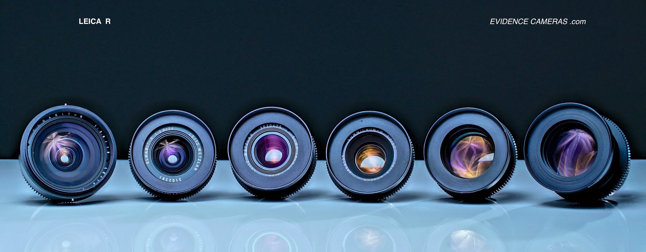 LEICA R Prime Set - Duclos Cinemod (SET OF 6 - Full Frame - EF Mount) 19mm 2.8, 24mm 2.8, 35mm 2.0, 50mm 2.0, 90mm 2.0, 135mm 2.8
