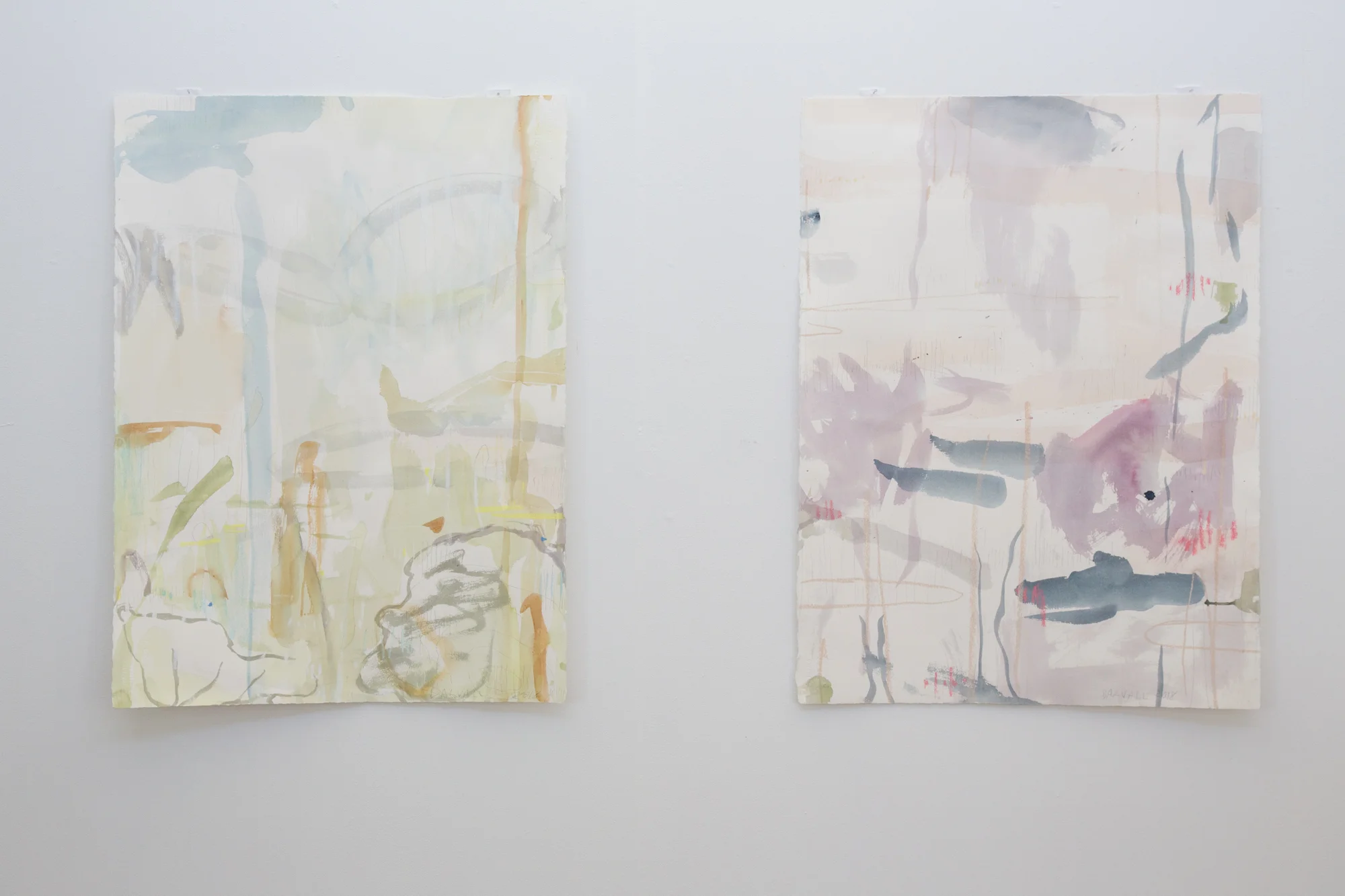 Lotus water - Greens and Blues A and B, 2018