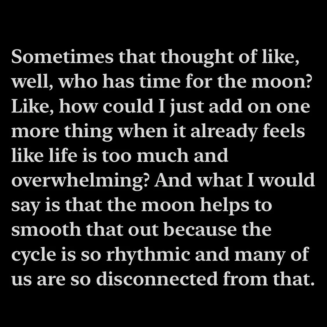 THE MOON IS MY CALENDAR