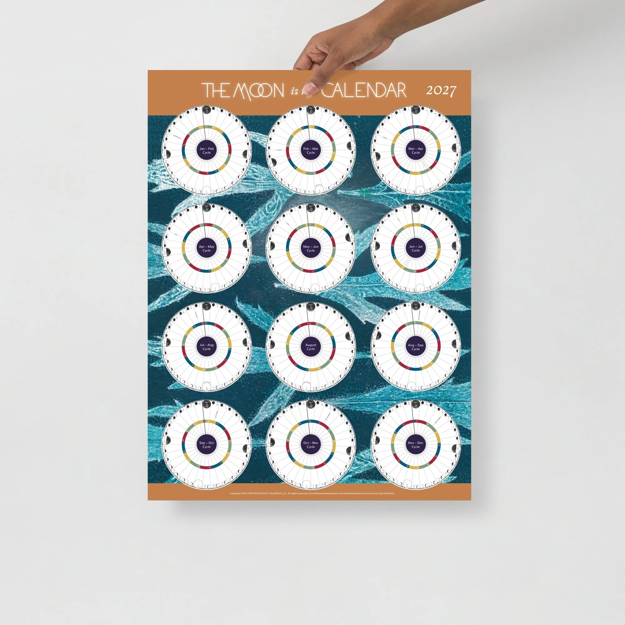 2027 At-A-Glance Moon Cycle Poster MUGWORT