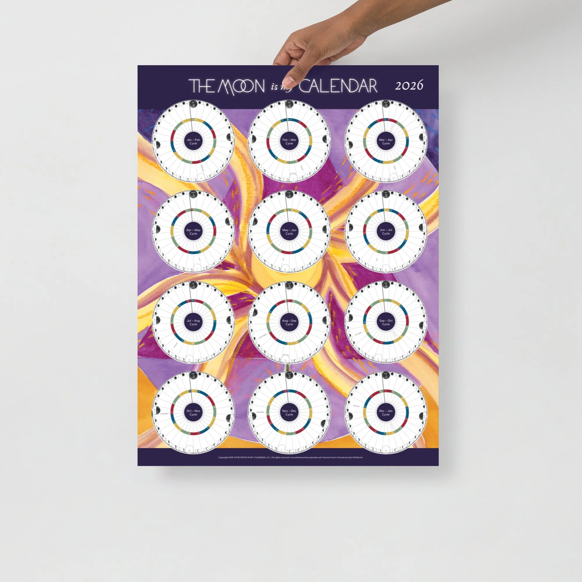 2026 At-A-Glance Moon Cycle Poster