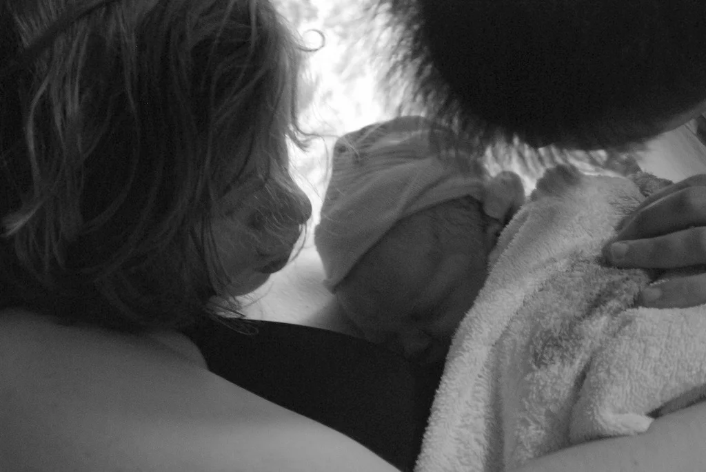 Moments after Griffin was born.