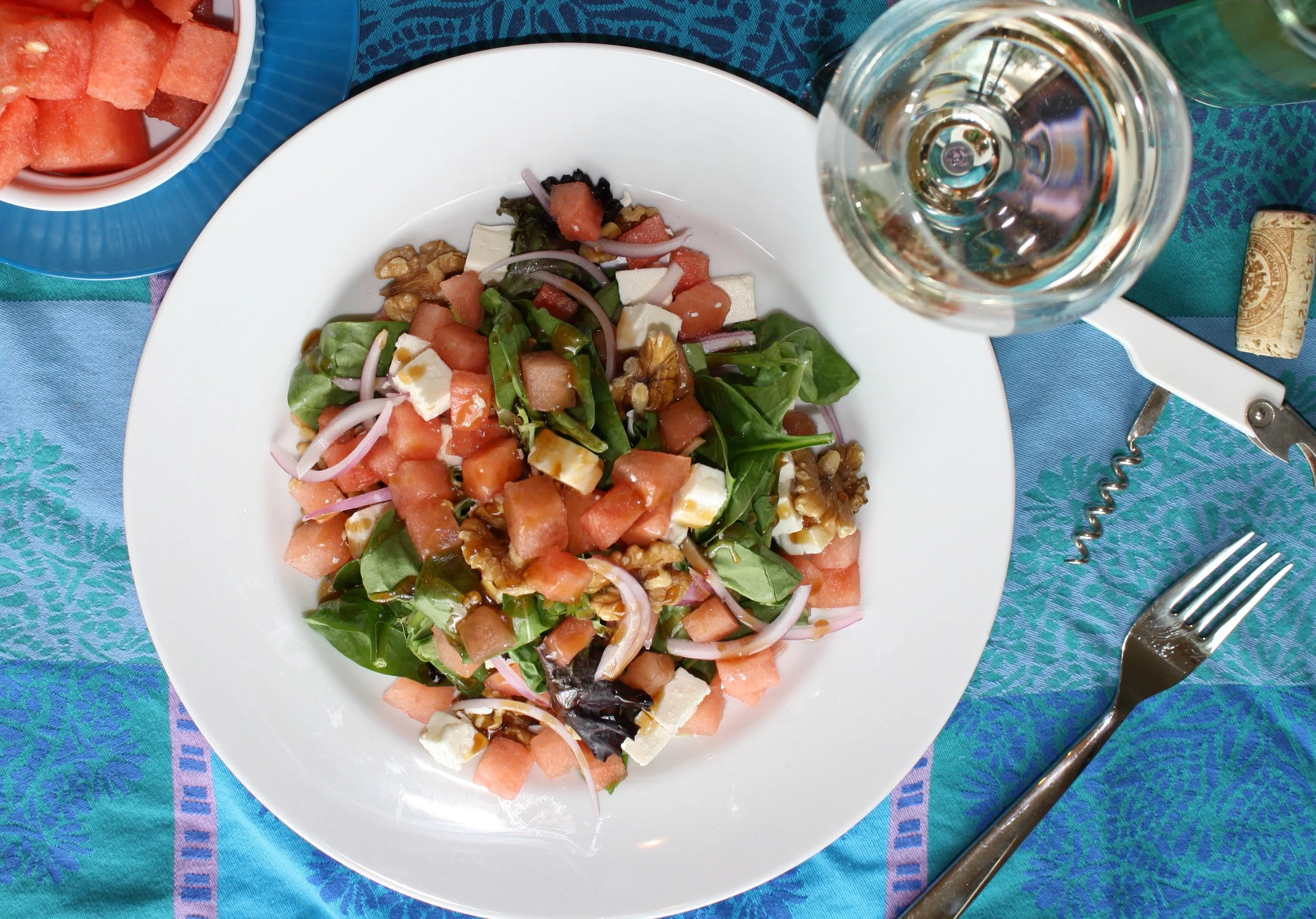 Watermelon & Feta Salad with Homemade Balsamic Vinaigrette