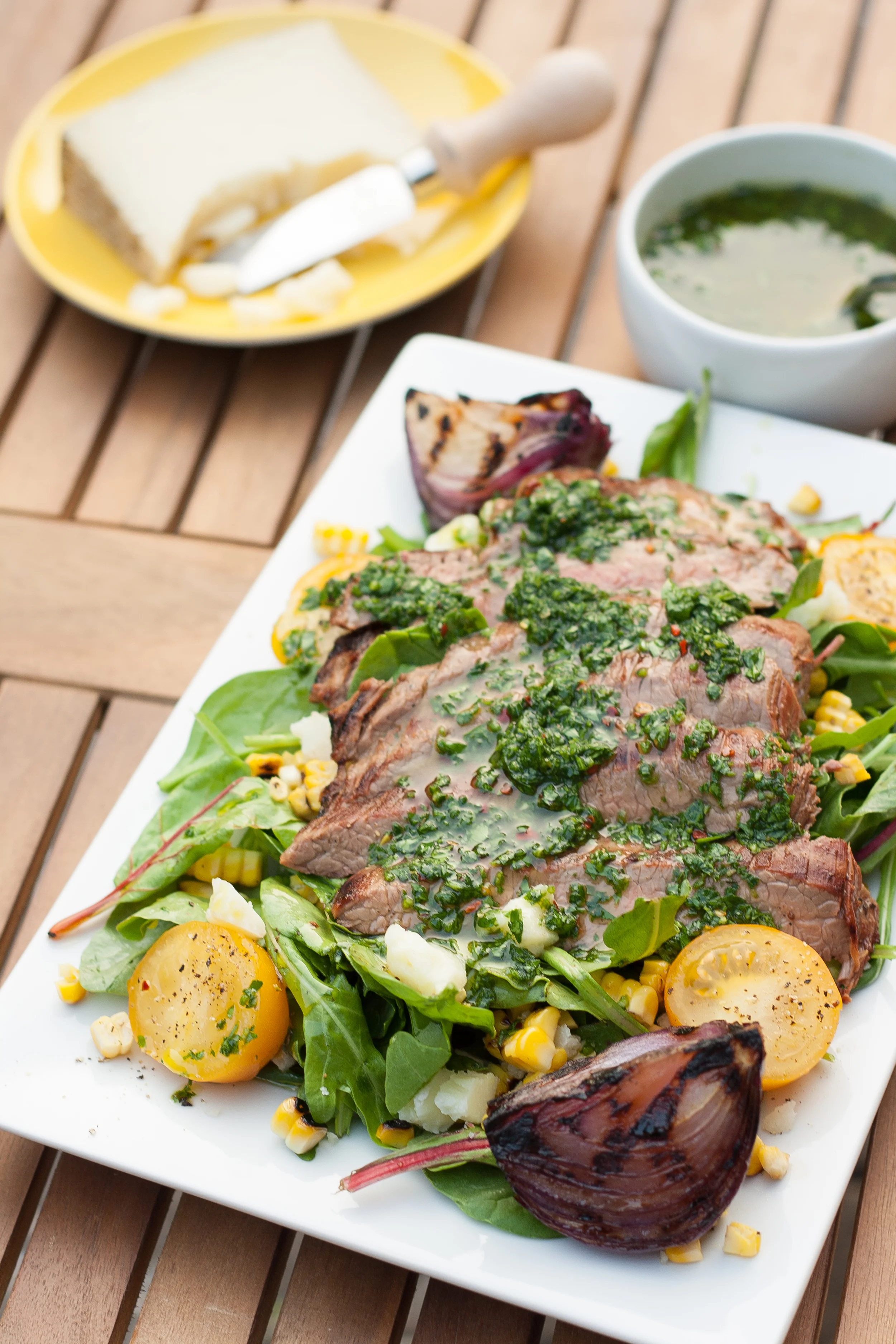 Marinated Flank Steak Salad with Chimichurri