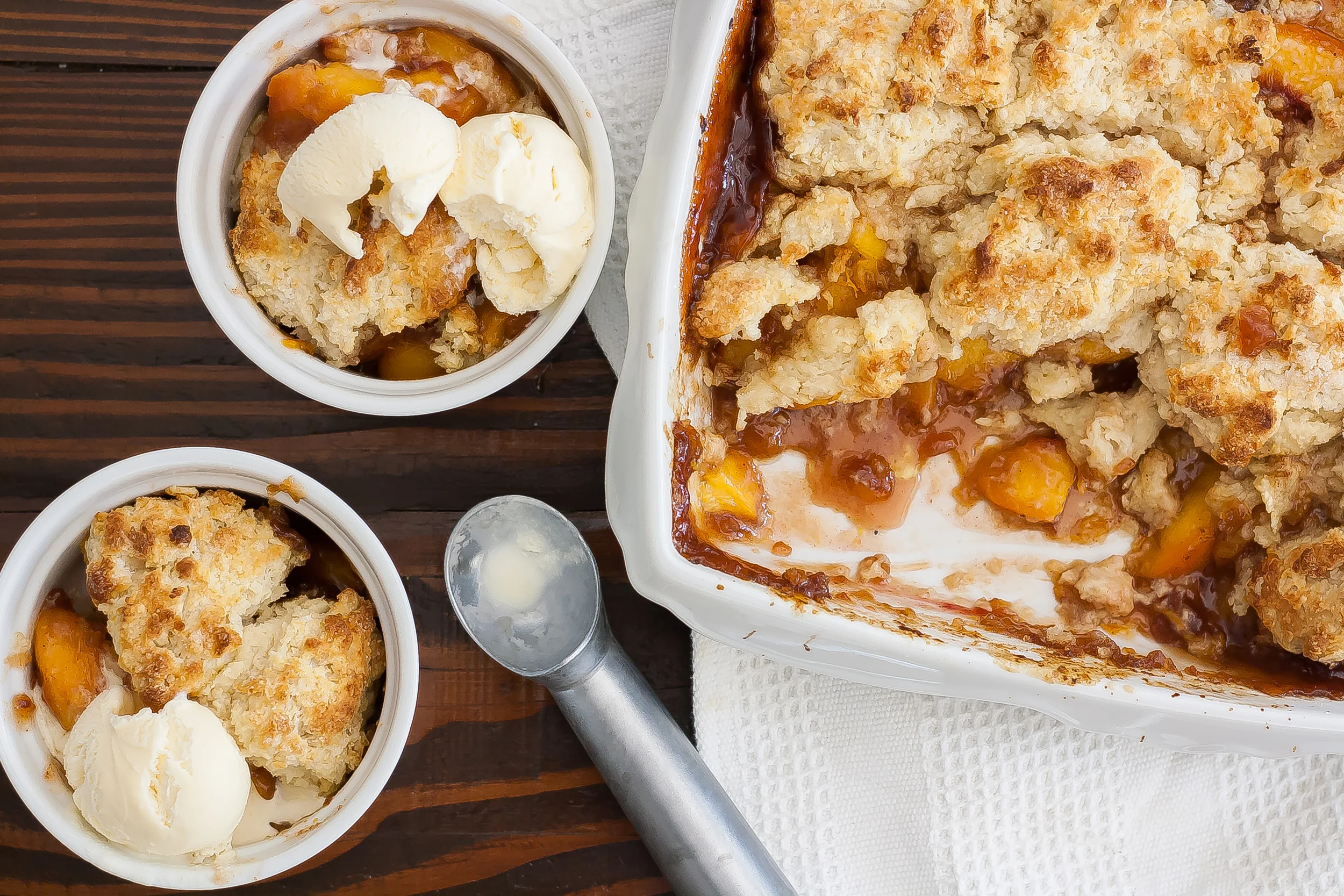 Bourbon Peach Cobbler