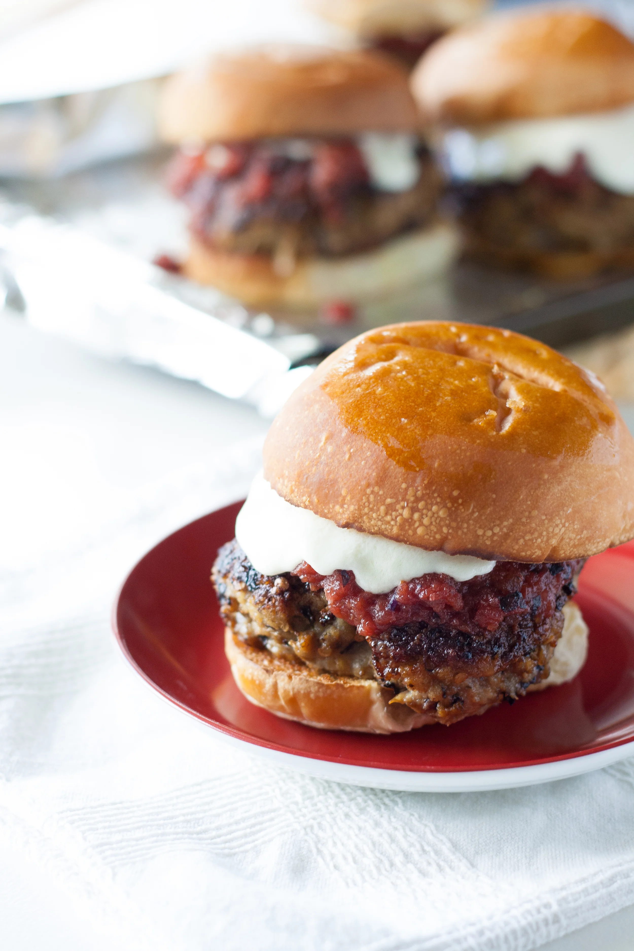 Turkey Eggplant Parmesan Burgers