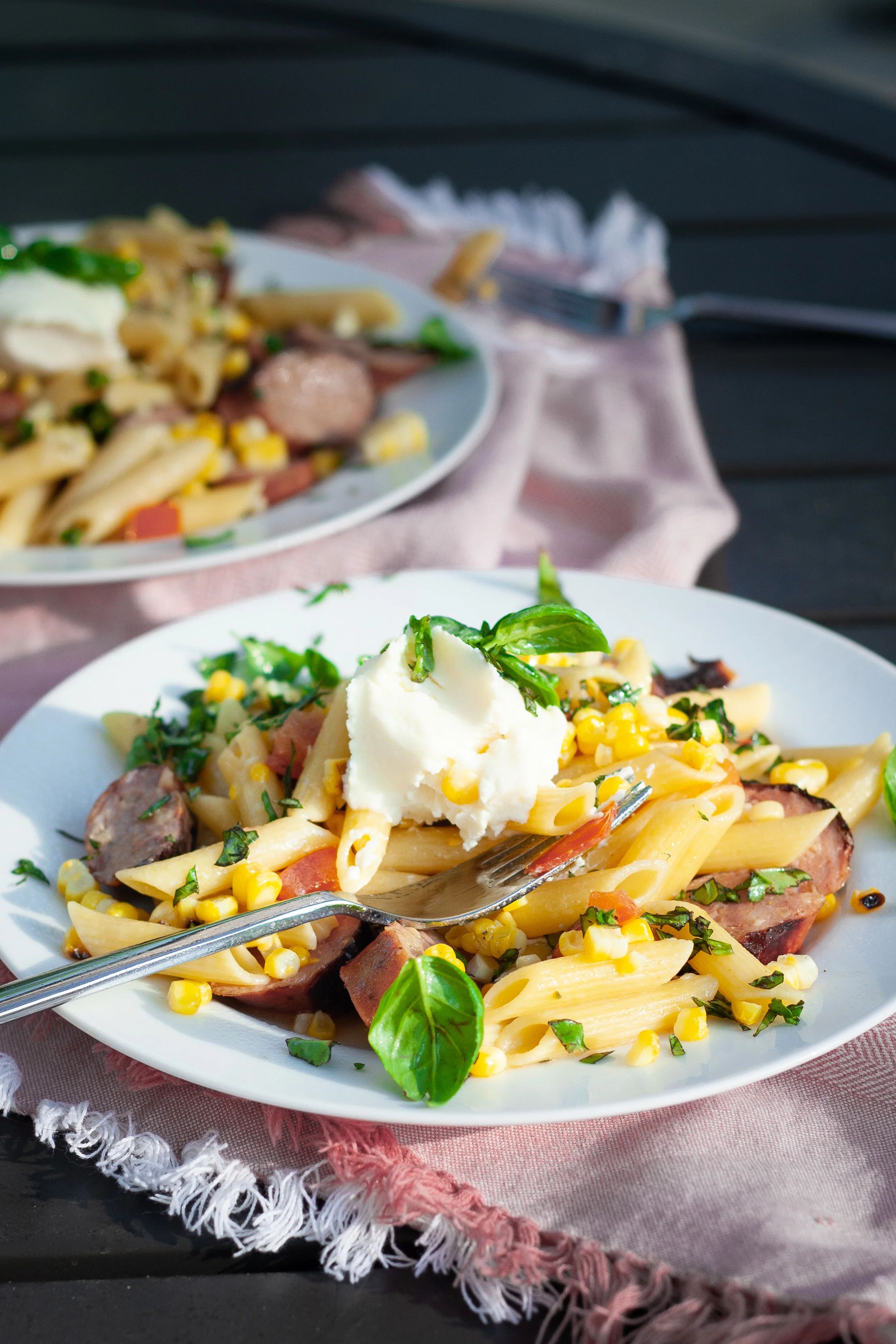 summer pasta ricotta basil