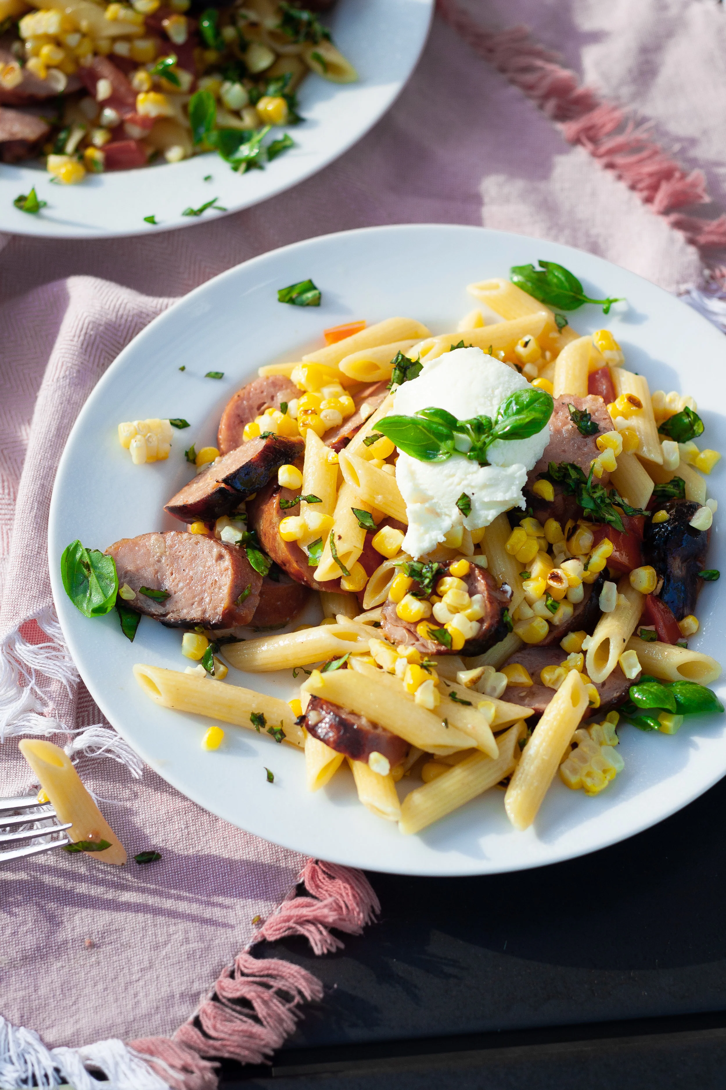 summer pasta ricotta basil