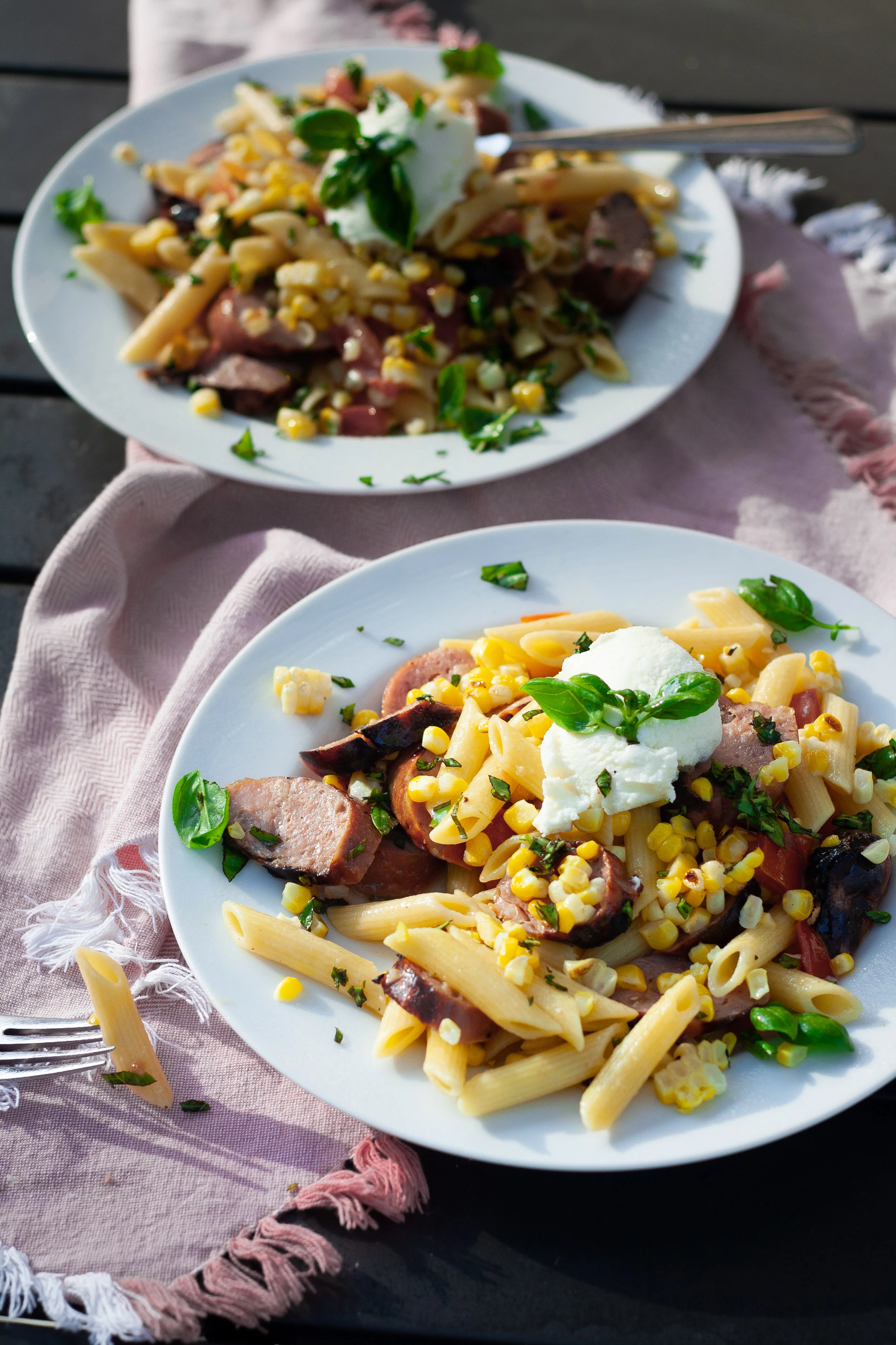 summer pasta ricotta basil