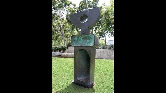 Barbara Hepworth's Ultimate Form outside the Festival Theatre. Picture: The Australian