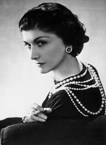 Coco Chanel in black dress with strands of pearls - fashion quotes by coco chanel - mylusciouslife.jpg