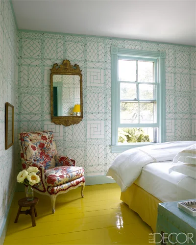 Spring in your step on this yellow floor. Picture: Elle Decor