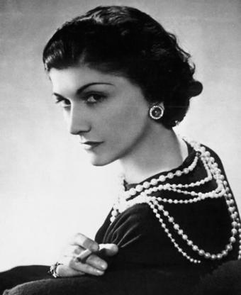 Coco Chanel in black dress with strands of pearls - fashion quotes by coco chanel - mylusciouslife.jpg