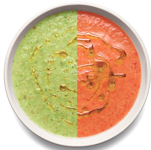 Two kinds of gazpacho courtesy The New York Times