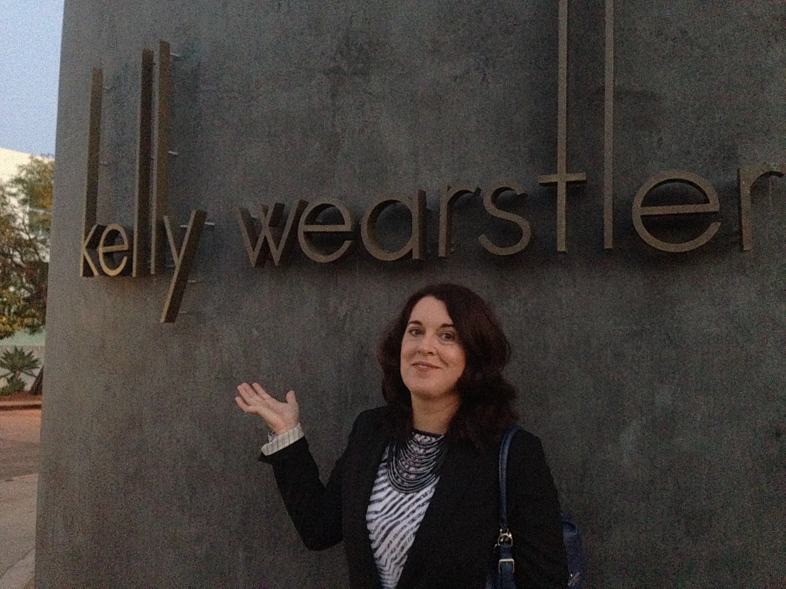 My sister Christine Rady outside one of design fave's studio in Melrose Ave, West Hollywood.