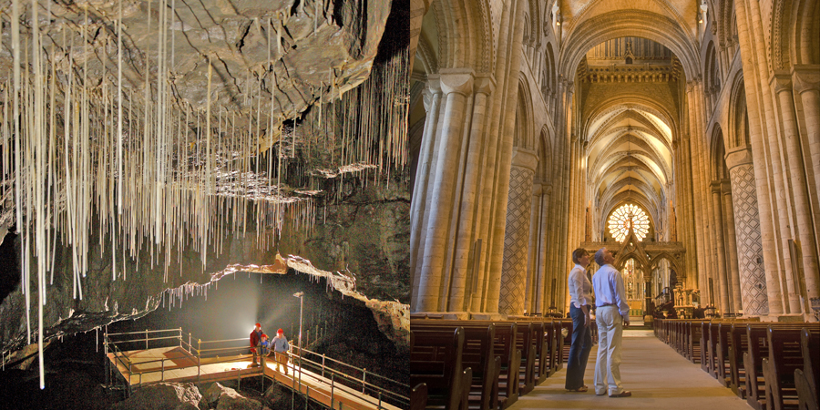 White Scar Caves, Yorkshire Dales National Park / Durham Cathedral