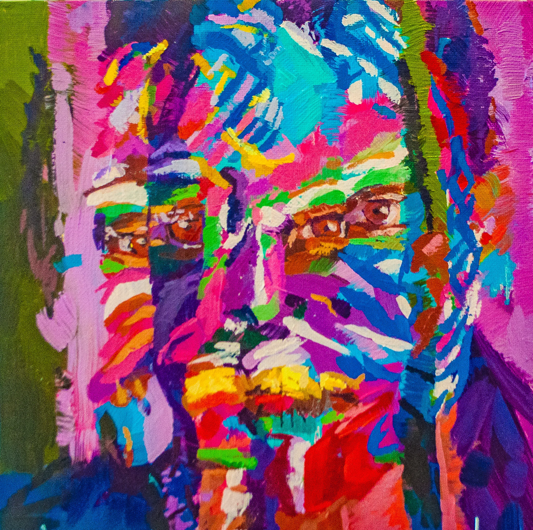 Spectrum, oil on canvas, 2018 8in x 8in,