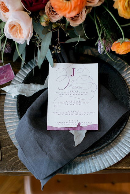 Design House of Moira | Watercolor Calligraphy Wedding Invitations